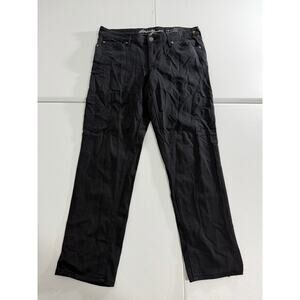 Eddie Bauer Slightly Curvy Slim Straight Black Jeans 10 x 30